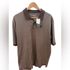 NWT Izod Golf Large Grizzly Brown Diamond Design. Summer casual athletic